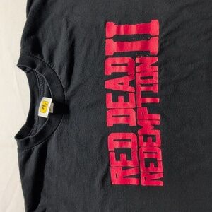 Rockstar Men's Black T-Shirt with Red Graphic Size Small